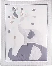 HMtideby Animal Themed Baby Toddler Blanket Quilt Cot Comforter Crib Baby Quilts for Boys and Girls Nursery Bed Throw Blanket 84x107cm, Grey Elephant, Suitable for All Season