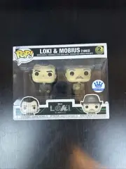 Funko Pop! LOKI & MOBIUS (1893) 2 Pack Funko Exclusive Season 2 Bobble Heads OEM