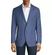 $995 NWT Saks Fifth Avenue Cloth by Ermenegildo Zegna Checks Wool Sport Coat 38R