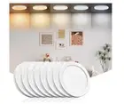 8 Pack 7 Inch Small LED Flush Mount Ceiling Light 5CCT Dimmable,ETL 2700K/3000K/