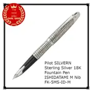 Pilot SILVERN Sterling Silver 18K Fountain Pen ISHIDATAMI M Nib FK-5MS-ID-M JPN