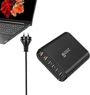 200W USB C Charger, 200W Fast Charging Laptop Desktop Charger Adapter, 6-Port PD Adapter Cube Plug for Smartphone PC