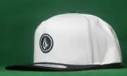 New Volcom Quarter Twill White Mens Snapback Hat RHTVLC-80