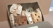 Copper hinges NOS set of 16 Corbin Cabinet Hinges