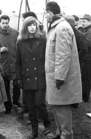 Michelangelo Antonioni illustrating a scene to Monica Vitti in Red- Old Photo