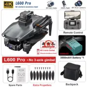 2025 New L600 PRO MAX GPS Drone 5KM 4K Professional HD Dual Camera 3-Axis Gimbal