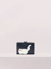 beaded cat bifold wallet