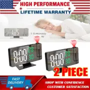 7.8"LED-Projection Alarm-Clock Digital Clock with 180° Projector Snooze Bedside