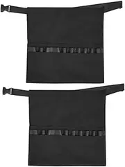 Mikinona 2pcs Apron Barber Tools Storage Bag Salon Tool Belt Hairdressing Tool Bag Restaurant Waitress Accessories Hairdressing Tools Bag Salon Tool Bag Hair Stylist Bag Black Fabric