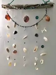 Shell Wind Chimes Beads Driftwood Sun catcher