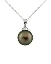 Splendid Pearls 14K 11-12mm Tahitian Pearl Pendant
