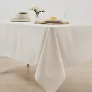 Sand Extra Large Linen Look Tablecloth