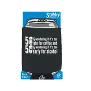 50 Percent Coffee Alcohol - Funny Novelty Stubby Holder With Base