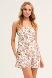 Print Playsuit Sleeveless - Size 6, Women's Playsuit