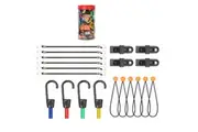 30 Pcs Premium Tie Down Bungee Cords Awning Tarp Clips Elastic Cords Camping Set