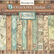 Stamperia ALTEREGO - BACKGROUNDS - 12" X 12" - Double Sided Paper - 10 SHEETS