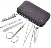 9JOY 7 in 1 Manicure set Professional Stainless Steel Nail Clipper Kit Finger Plier Nails art Pedicure Toe Nail Tools Set