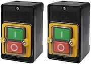 uxcell Start Stop Push Button Switch On/Off 10A KAO-5H for Electric Tool 2pcs