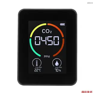 Co2空氣檢測儀二氧化碳檢測儀農業生產溫室co2監測儀黑色