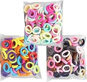 FILOEEX 300Pcs Baby Hair Bands,High Elasticity Baby Hair Bobbles in Candy Colors,Hair Accessories,Small Ponytail Holders for Girls Children Toddlers Babies Hair Design