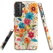 For Samsung Galaxy S22+ Plus Tough Protective Cover, Floral Symphony