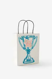 [Typo] Typo - Fathers Day Gift Bag Small 2025 - Best dad ever SOLID BEST DAD EVER