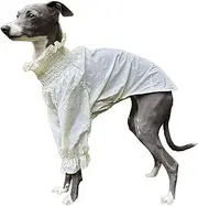 IUOUTG Lightweight Dog Cooling Shirts, Sun Protection Italian Greyhound Lace Trim Coat, Whippet Clothes for Summer Outdoor Wearing