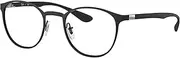 [Ray-Ban] RX6355 Eyeglasses Bundle: RX 6355 2503 Matte Black and Eyewear Cleaning Kit, Matte Black