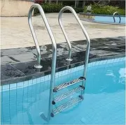 Swimming Pool Ladder,Pool Pedal,304 Stainless Steel Pool Steps,Step Handrail for Outdoor/Indoor/In-Ground Swimming Pools,Easy to Install(3 Step)