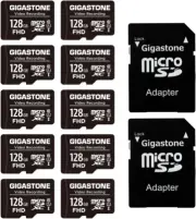 GIGASTONE 128GB 10-Pack Micro SD Card, 4K Video Pro, Gopro, Surveillance, Securi
