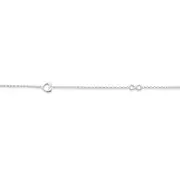 Silver 25cm Infinity & Open Heart Anklet