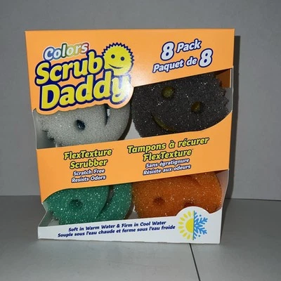 Odor Resistant Scrub Daddy Sponges Flexible Cleaning Scrubber Scratch Free 2 ...