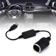 Car Cigarette Lighter Socket USB 5V -12V Converter Adapter Wired Plug Connector
