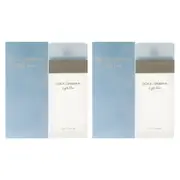 Light Blue by Dolce and Gabbana for Women - 3.3 oz EDT - Pack of 2