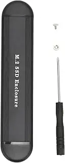 NVME SSD Enclosure Adapter, USB 3.0 10Gbps Type C Tool no Costs Enclosure for M.2 PCIe NVMe and SATA SSDs, PCB SSD Enclosure for for M.2 NVMe PCIE SATA M-Key B+M connectors SSDs, (Black)