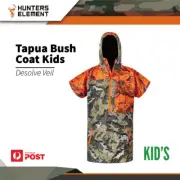 Hunters Element Tapua Bush Coat Kids Waterproof Hunting Shot Sleeve Desolve Veil