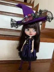 Custom Blythe Doll Art Doll Blythe OOAK Handmade Halloween Little Witch Circe