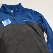 Columbia men's Steens Mountain half zip Fleece - XXL / 2XL - Blue / Grey