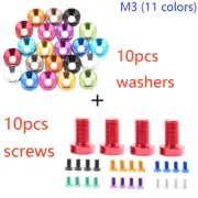 M3 Aluminum Alloy Anodized Countersunk Head Bolt Washers Gasket， olt