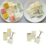 Square Flower Moon Cake Molds Cookie Stamps Hand Pressure Moon Cake Bakings Tool