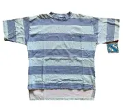 Vintage 80s Quicksilver International Striped T-shirt NWT Size Medium Boxy Fit