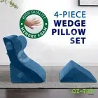 4PCS Bedding Wedge Pillow Memory Foam Back Neck Support Cushion Leg Elevation