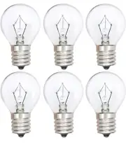 Lava Lamp Bulb 6 Pack 25W S11 E17 Base Lava Lamp Light Bulb Replacement Bulbs