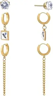 [SMYHTGLIF] Hoop Earrings for Women Gold Hypoallergenic Stack Cartilage Stud Earrings Set