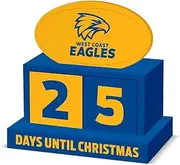 AFL Christmas Countdown Blocks - West Coast Eagles - Wooden - Xmas