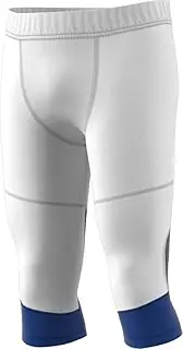 [adidas] Men's Basketball Foundation Three-Quarter Tights, White, XX-Large