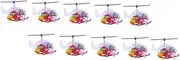 10pcs Plastic Boys and Girls Wind-up Helicopter Toys Aeroplane Toy for Boys Party Favors Random