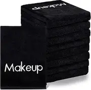 Shimeyao 20 Pack Makeup Towels Black Makeup Washcloths for Face Microfiber Remover Cloth 13x13 Inch Quick Dry Face Towels for Cleansing Hand