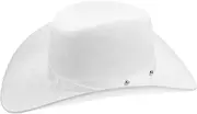 [Yardenfun] Stylish Cowboy Hat with Rope Design Creative Western Cowboy Hat Ornament for Men and Women Ideal for Costume Parties and Festive Occasions White