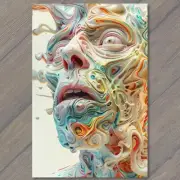 FLATCARD Man Surrealism Creepy Crazy Bright Colors Weird Strange Wild Unusual